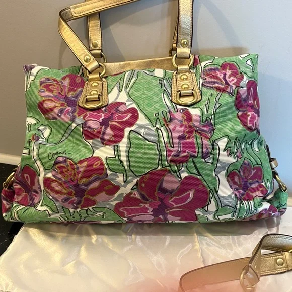 Coach Ashley Floral Art Print Satchel - Picture 4 of 16